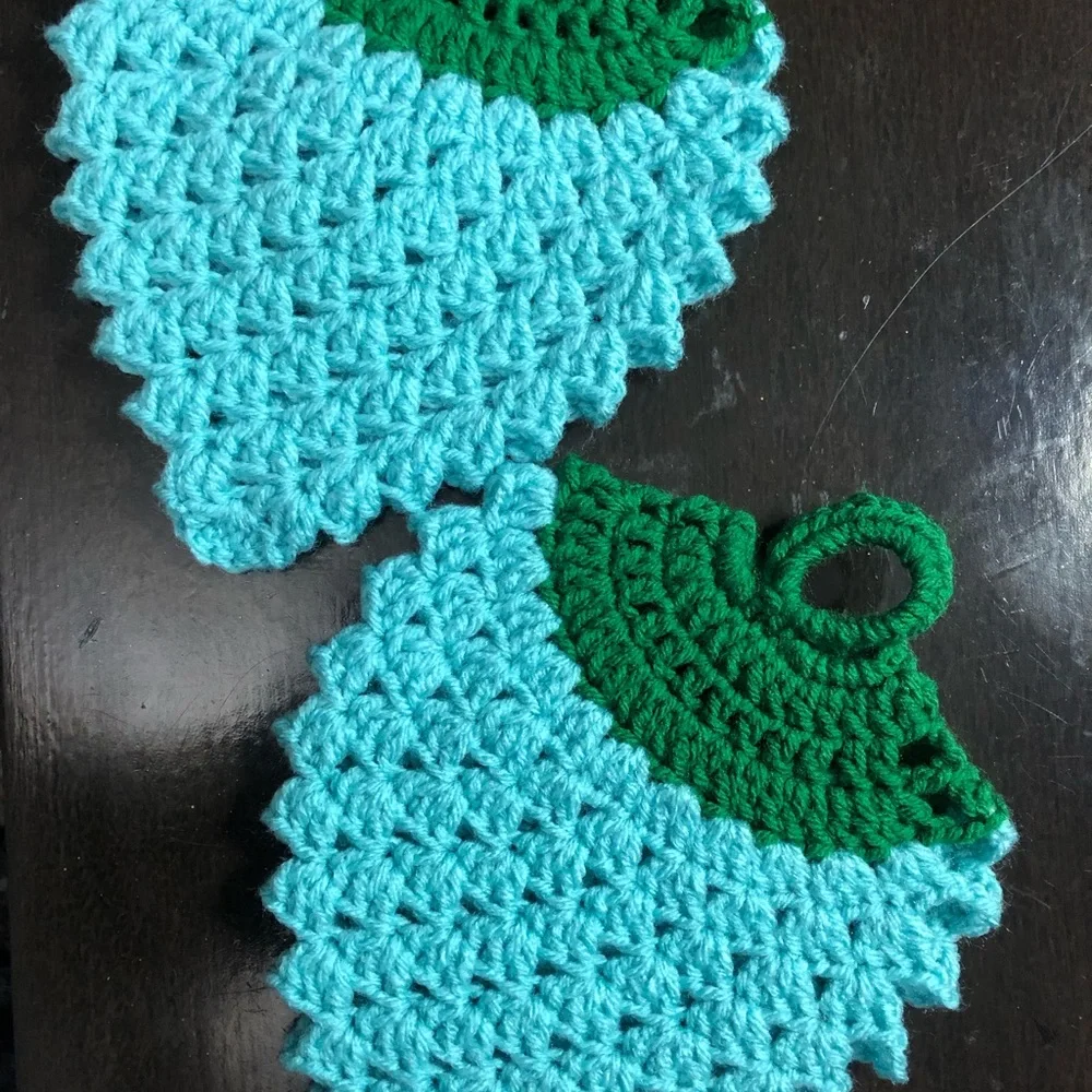 Crochet Strawberry Potholder/ Coaster